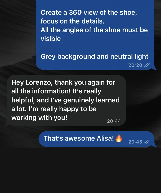 Message from a student: "I've genuinely learned a lot. I'm really happy to be working with you!"